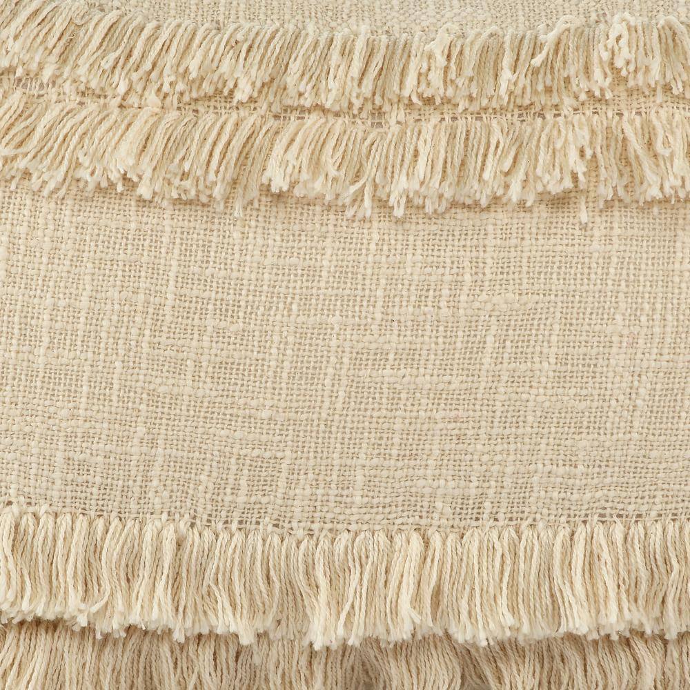 Standard Rectangular Cotton Throw Pillow with Textured Accents