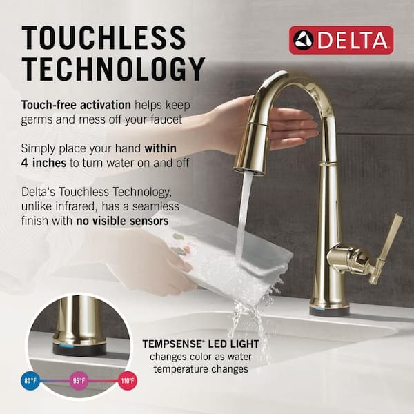 Emmeline Touch2O with Touchless Technology Single Handle Bar Faucet in Lumicoat Polished Nickel