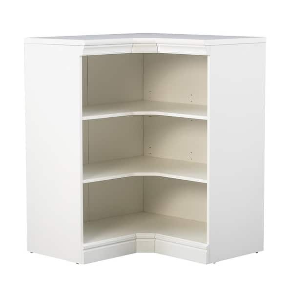 Home Decorators Collection Manhattan Modular 3-Shelf Storage Corner Unit in White