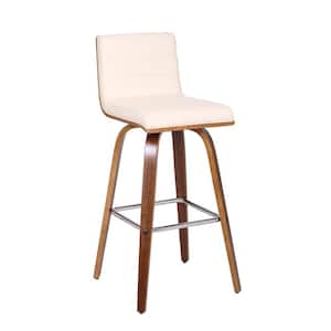 26 in. Black and Gray Low Back Metal Frame Bar Stool with Leather Seat