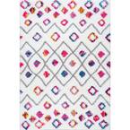 Bohemian Shag Tatyana Pink Multi 4 ft. x 6 ft. Area Rug