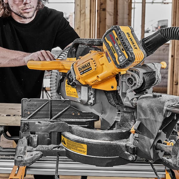 DEWALT 60V Lithium-Ion 12 Cordless Sliding Miter Saw Kit and