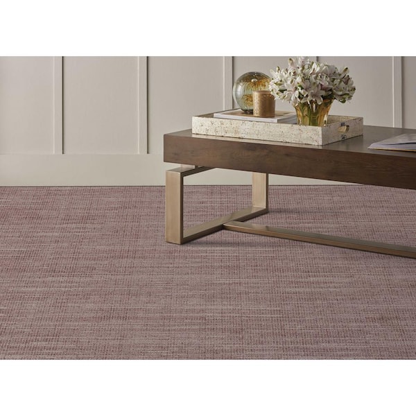 Terrestrial Adobe Red 13.2 ft. 35.39 oz. Wool Loop Installed Carpet