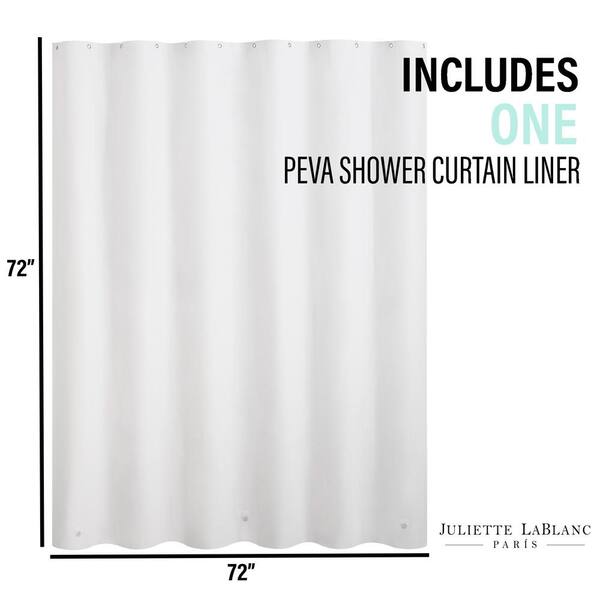 Juliette LaBlanc Peva Shower Curtain Liner, Frosty, Size: 72 inch x 72 inch, Beige