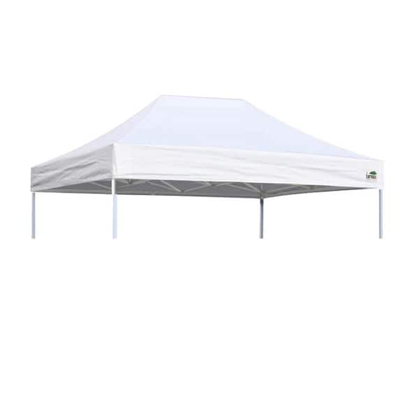 Terracemaster USA Pop Up 8 ft. x 12 ft. Replacement Canopy Tent Top Cover, Instant Ez Canopy Top Cover ONLY (White)