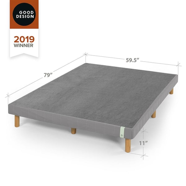 Design Winner Grey Metal Queen 11 Inch, Queen Bed Frame For Split Box Spring Mattresses