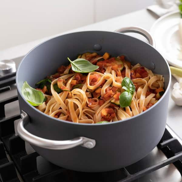  GreenPan Lima Hard Anodized Healthy Ceramic Nonstick 5QT Stock  Pot with Lid, PFAS-Free, Oven Safe, Gray: Home & Kitchen