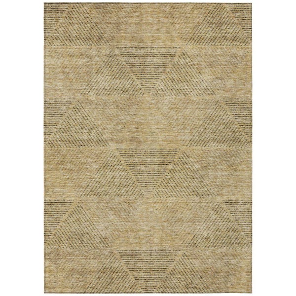 Chantille Machine Washable Indoor/Outdoor Abstract ACN777 Wheat 2 ft. 6 in. x 3 ft. 10 in. Area Rug