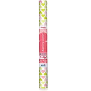 Creative Covering 18 in. x 20 ft. Lemonade Hearts Self-Adhesive Vinyl Drawer and Shelf Liner (6 rolls)