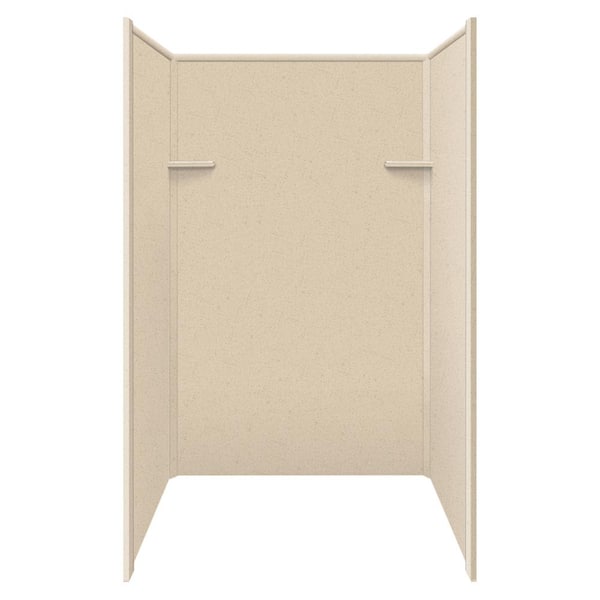 Transolid Studio 48 in. W x 72 in. H x 36 in. D 3-Piece Glue Up Alcove Shower Wall Surrounds in Matrix Khaki