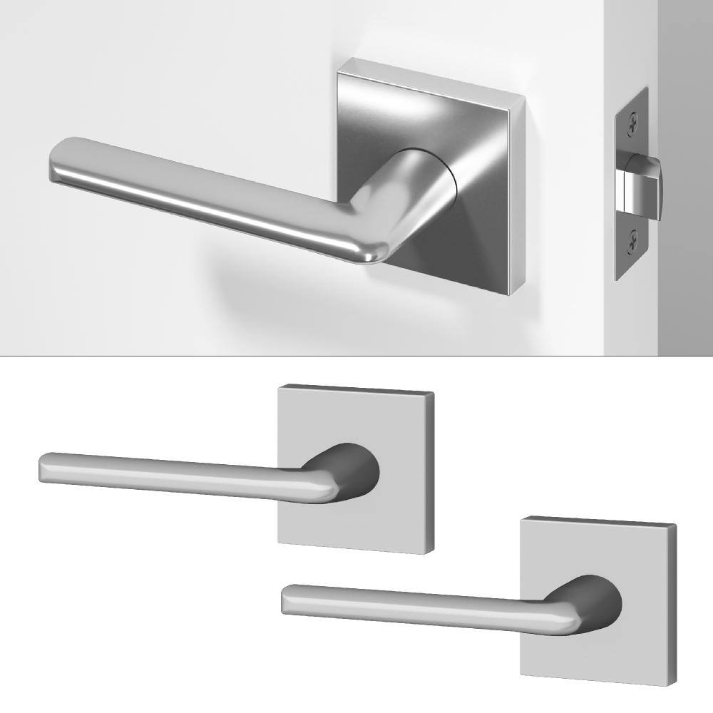 Mirra Metal Chrome Passage Hall/Closet Round Door Handle with Square Rosette 2-Pack price history on PriceWatchPro