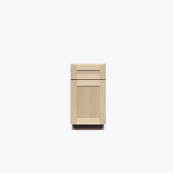 Lancaster Shaker Assembled 18 in. x 34.5 in. x 24 in. Waste Basket Base Cabinet with 1 Drawer in Natural Wood