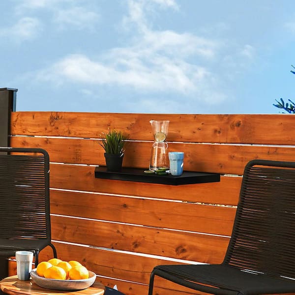 24 in. Black Steel Shelf