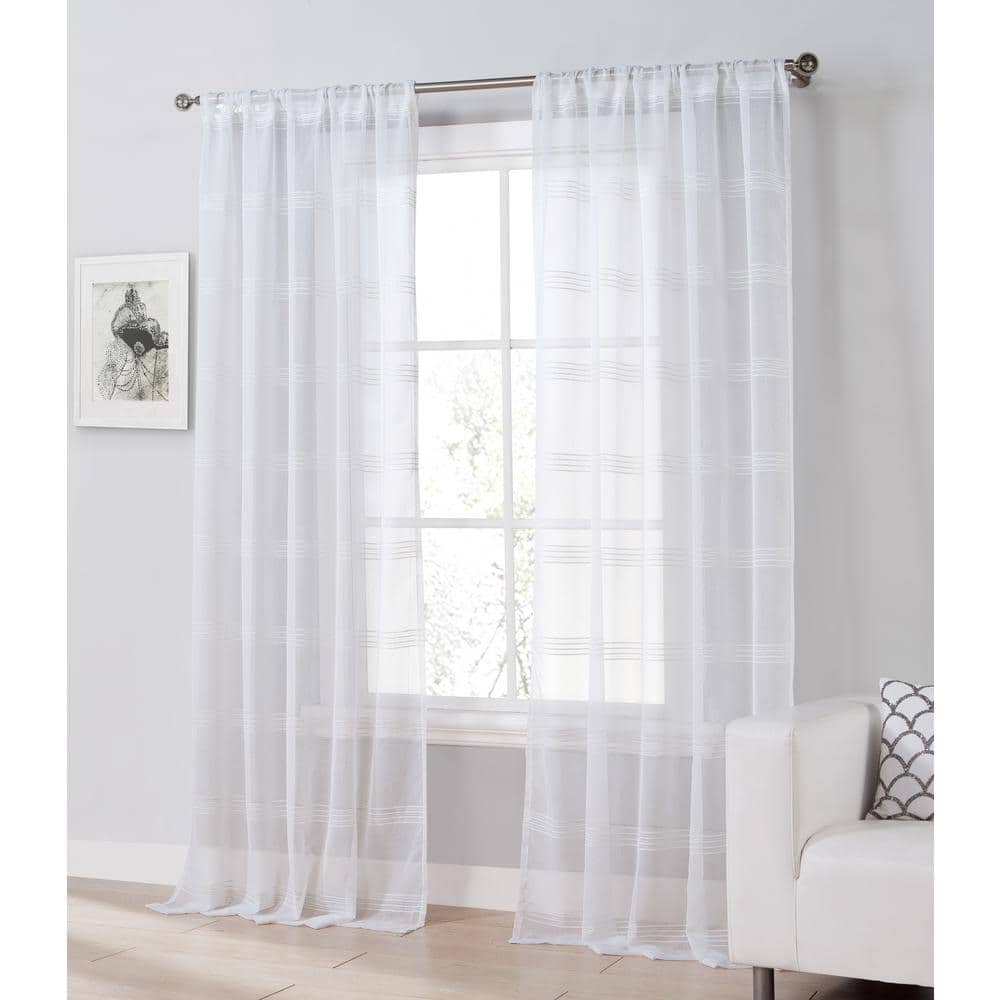 Southside 38 in. W x 63 in. L Polyester Window Panel in White