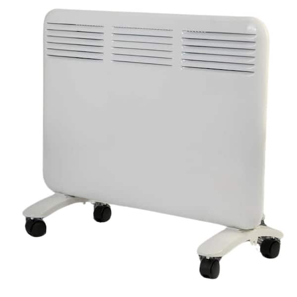 1000W Electric Ceramic Radiator Space Heater, Warm-Air Heating Design, Quiet Operation with Adjustable Thermostat, White