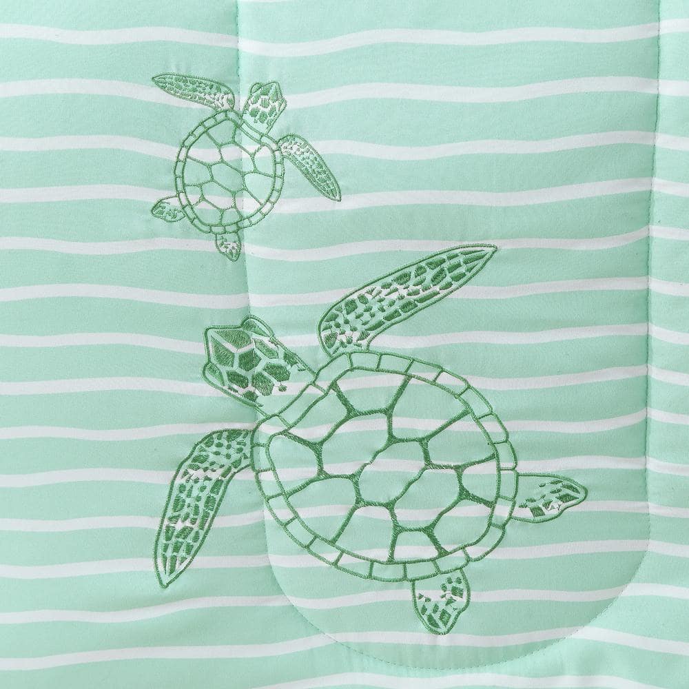 Mint Green Microfiber Nautical Full Bedding Set