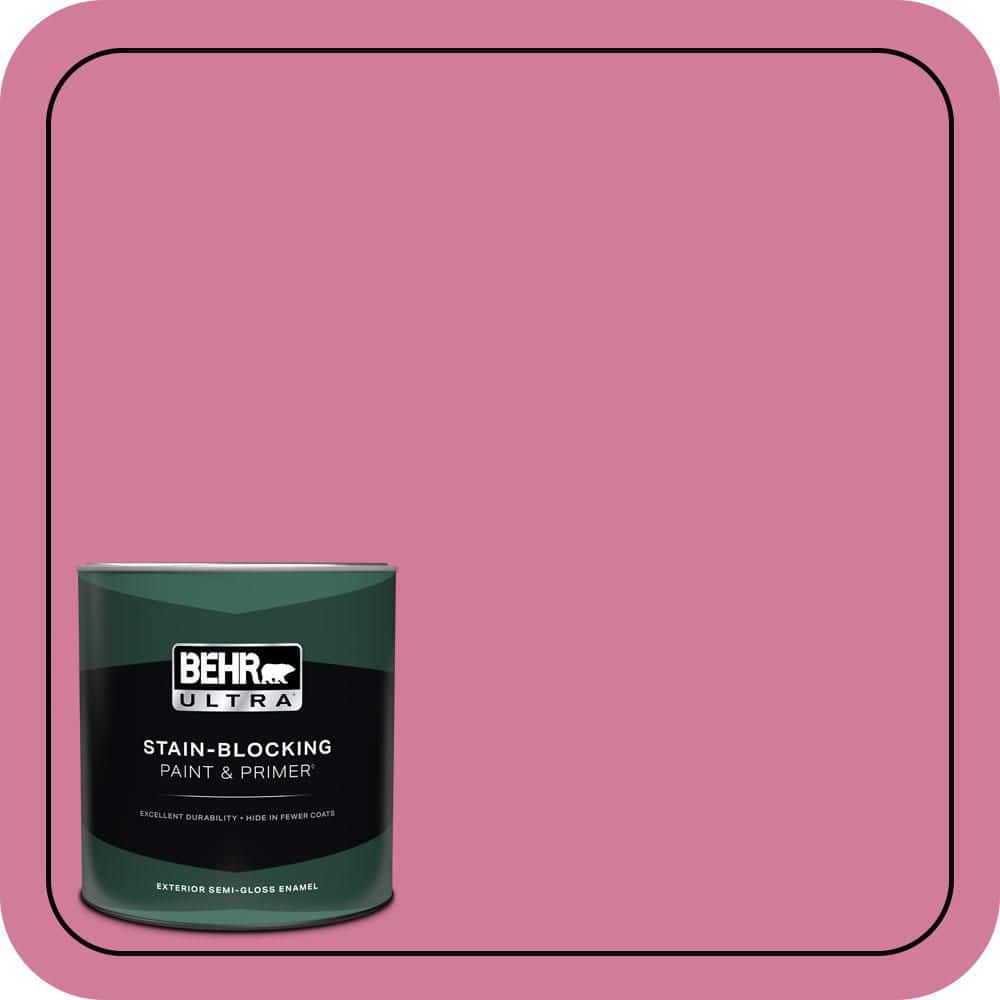 1 qt. #P130-5 Little Bow Pink Semi-Gloss Enamel Exterior Paint & Primer price history on PriceWatchPro
