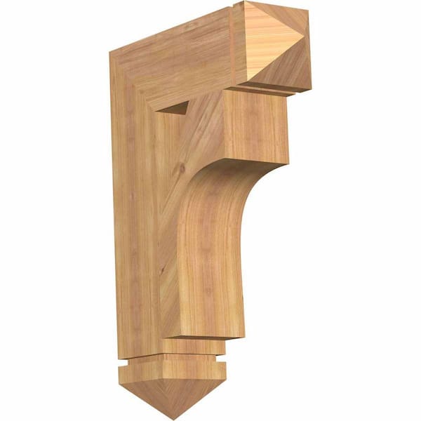 Ekena Millwork 5.5 in. x 28 in. x 20 in. Western Red Cedar Westlake Arts and Crafts Smooth Bracket