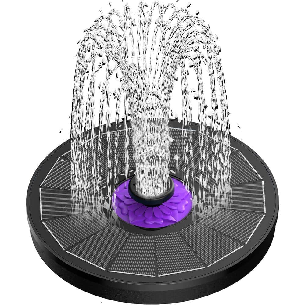 Solar Powered Water Fountain Pump w/ Upgraded Glass Panel for Bird Bath Garden, Pond Pool 7 Nozzles and 4 Fixers, Black price history on PriceWatchPro