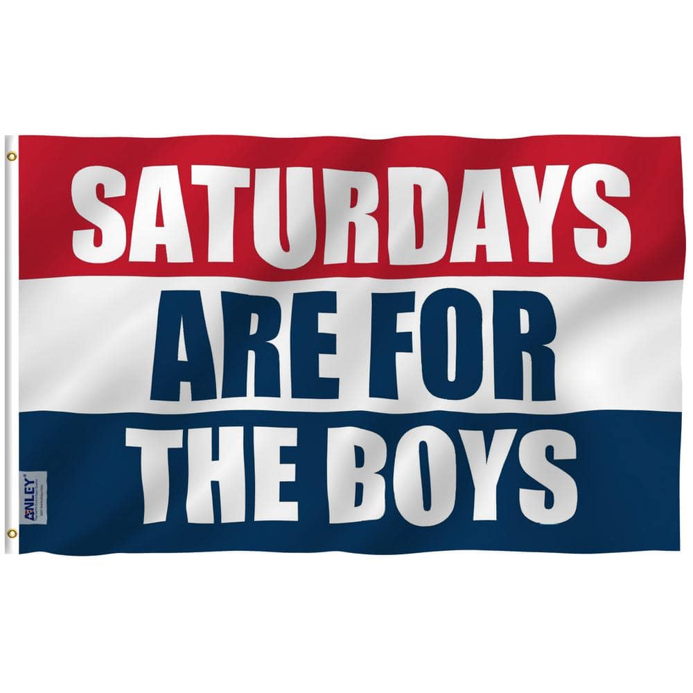Fly Breeze 3 ft. x 5 ft. Polyester Saturdays Are for The Boys 2-Sided Flag 