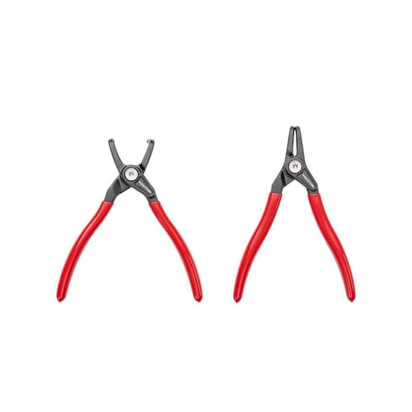 TEKTON 7 in. 90° Internal and External Retaining Ring Pliers Set, 2-Piece (0.070 in. Tips)