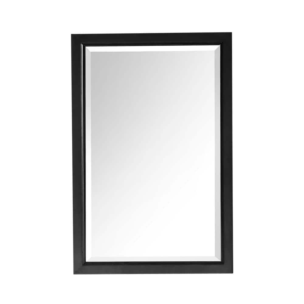24 in. x 36 in. Framed Wall Mirror in Espresso