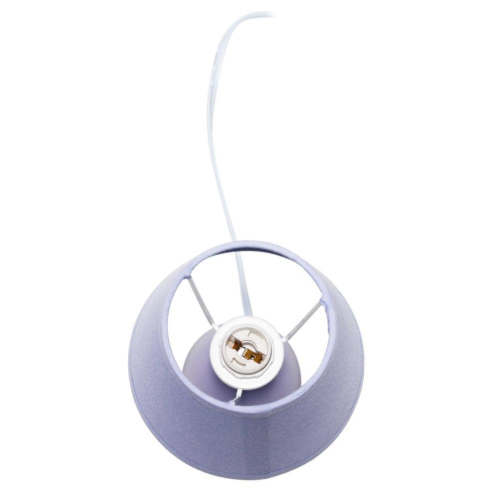 Purple Mini Egg Ceramic Table Lamp with Fabric Shade