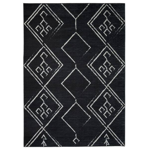 Unusual Abstract Rug Grey Industrial Rug Polyester Pet Friendly Non-Slip  Backing Washable Area Rug for Living Room