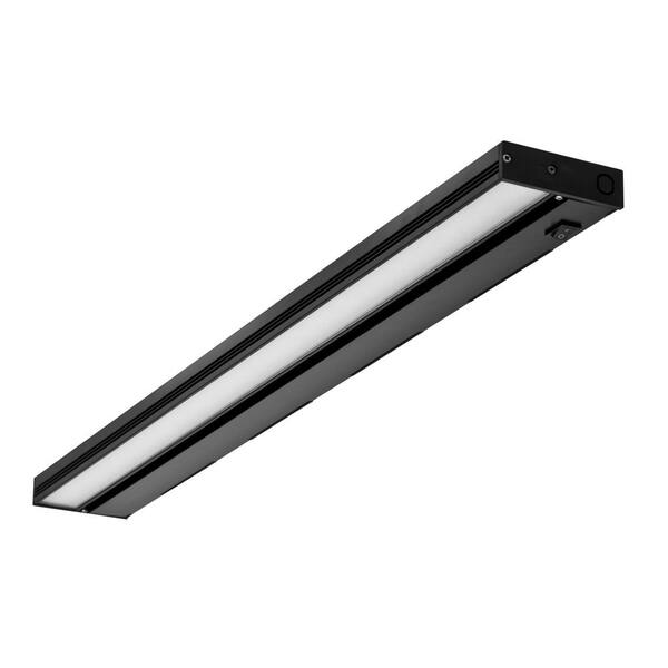 NICOR NUC 30 in. LED Black Dimmable Under Cabinet Light for Hardwire Installation