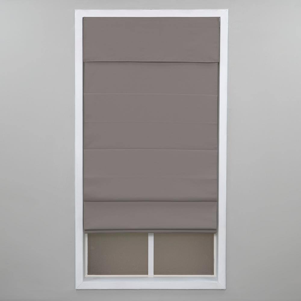Gray Cordless Room Darkening Poly/Cotton Classic Roman Shade 31 in. W x 64 in. L price history on PriceWatchPro