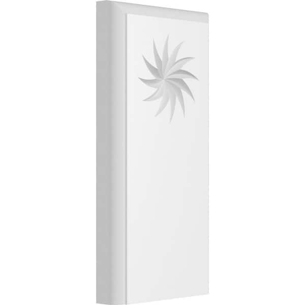 Ekena Millwork 2-1/2-in W x 5-in H x-1/2-in P Standard Foster Spiral Plinth Block With Rounded Edge
