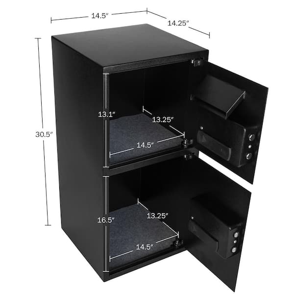 Electronic Safe Deposit Box-with Digital Keypad and 2-Sets of Manual Override Keys