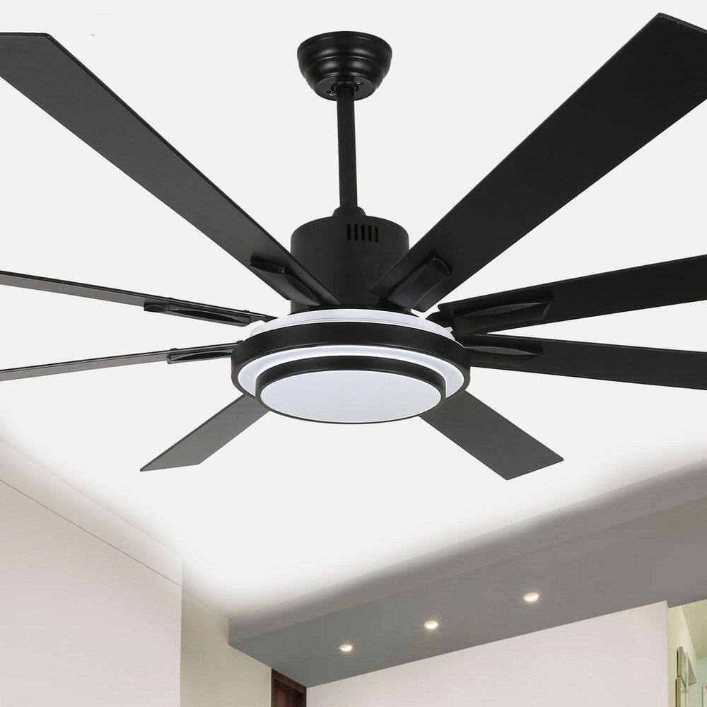 Nimbella 72 in. Indoor Black Downrod Standard Modern Ceiling Fan with Light and Remote, DC Motor Caged Ceiling Fan price history on PriceWatchPro