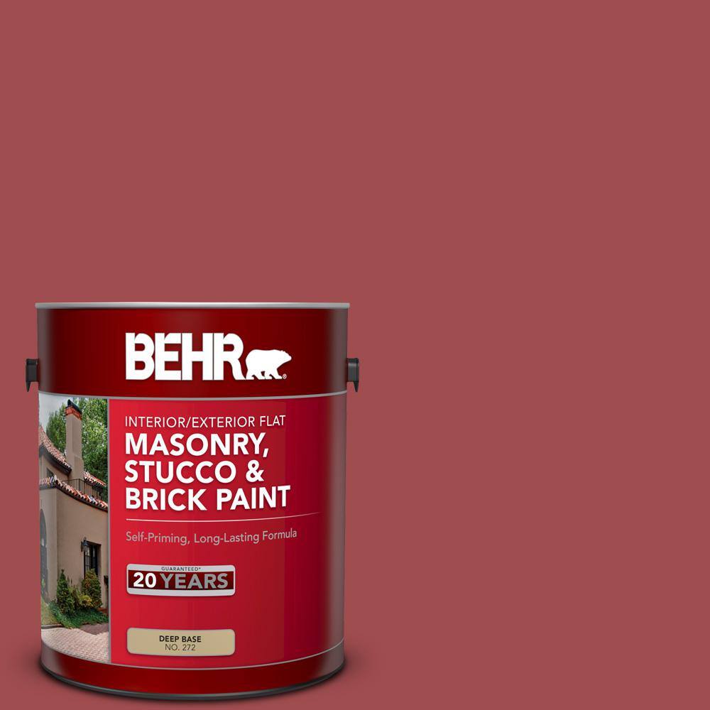 1 gal. #M150-7 Sweet Cherry Flat Interior/Exterior Masonry, Stucco and Bric