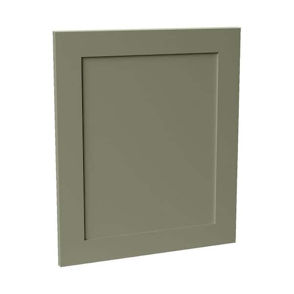 Sinber 23.5 in. W x 0.7 in. D x 28.5 in. H in Sage Green Shaker