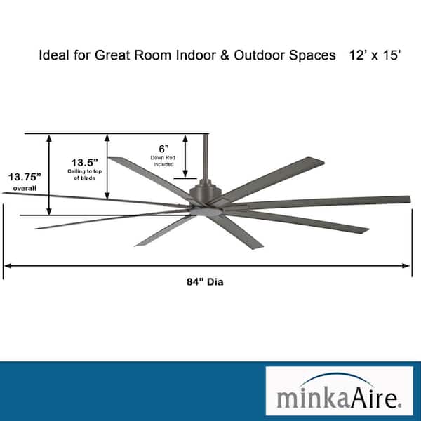 Minka Aire Xtreme H2o 84 In Indoor, 84 Ceiling Fan Downrod