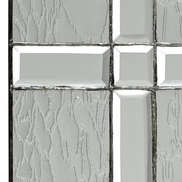 River of Goods Textured Clear and Beveled Glass Window Panel 21366