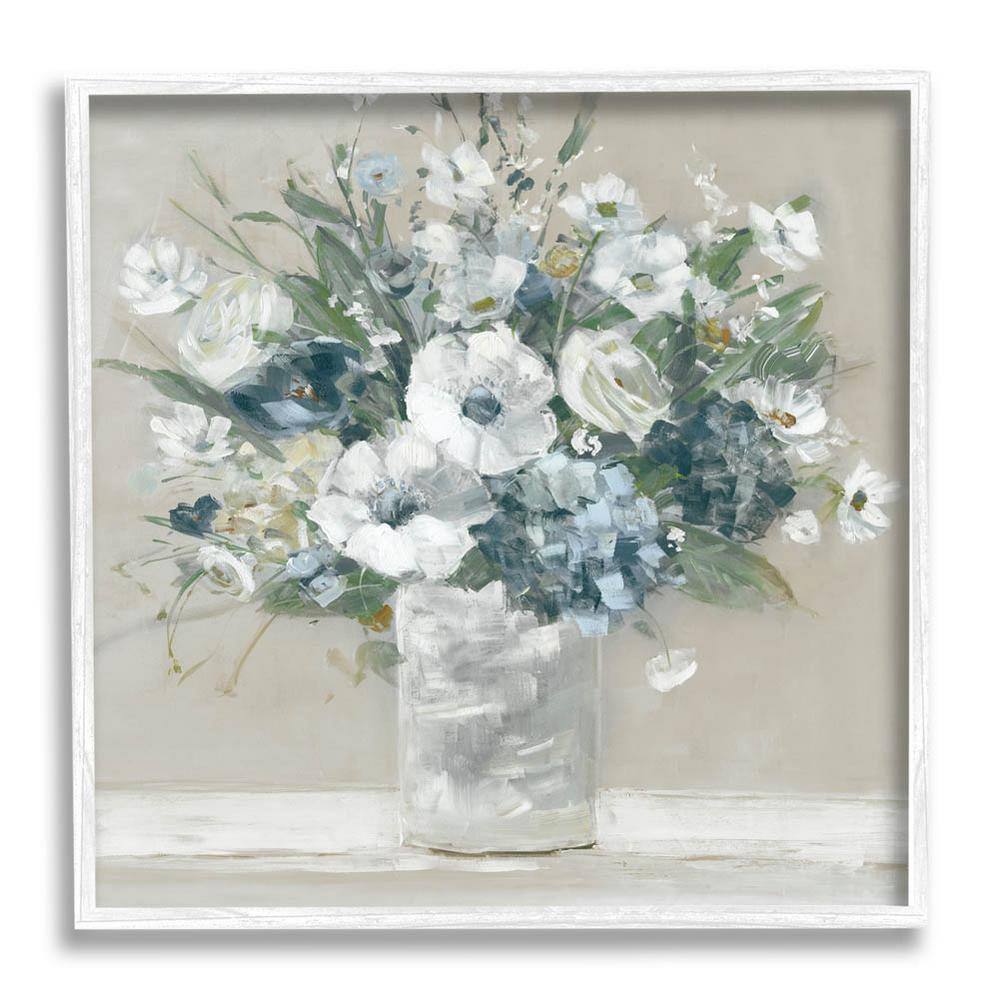 Anemone Flower Arrangement Design by Sally Swatland Framed Nature Art Print 12 in. x 12 in. price history on PriceWatchPro