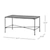 Flynama Wrought Iron Coffee Table in Black JY-57639.00 - The