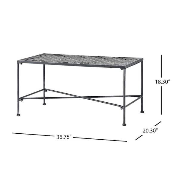 Flynama Wrought Iron Coffee Table in Black JY-57639.00 - The