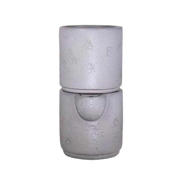 3 in. Dia x 6 in. H Self Watering Decorative Pot in Gray