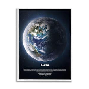 "Planet Earth Milk Way Outer Space Facts" by Design Fabrikken Framed Astronomy Wall Art Print 16 in. x 20 in.