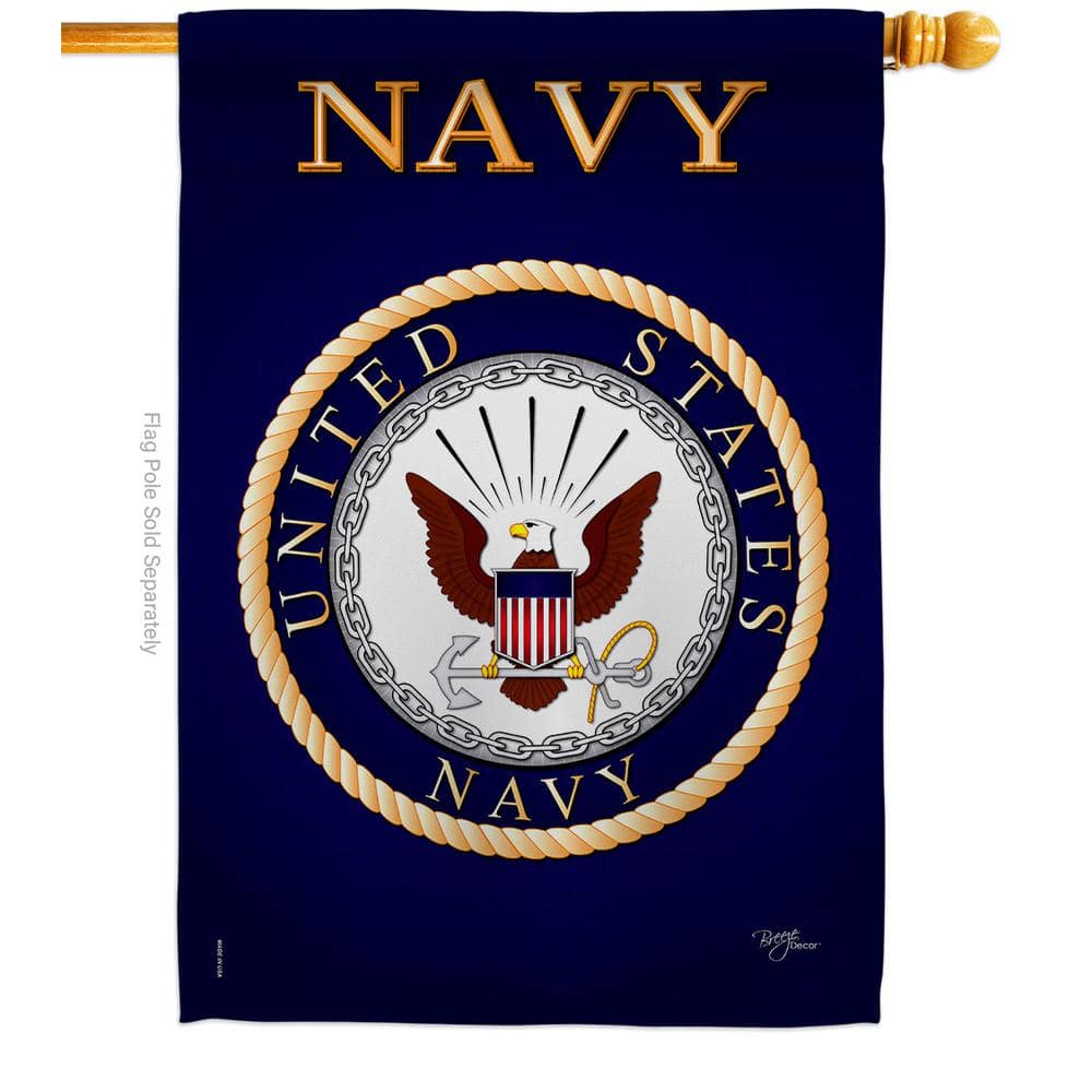 US Navy Midshipmen N-Star 28" x 40" Double Sided House Flag 