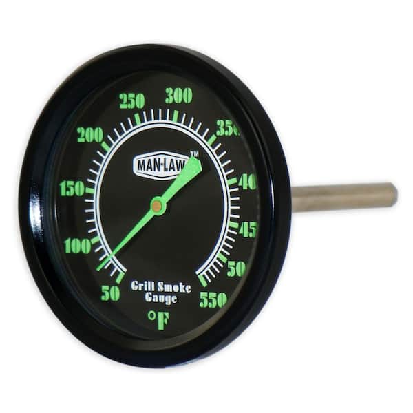 MAN LAW BBQ Series Grill/Smoker Thermometer with Glow in Dark Dial