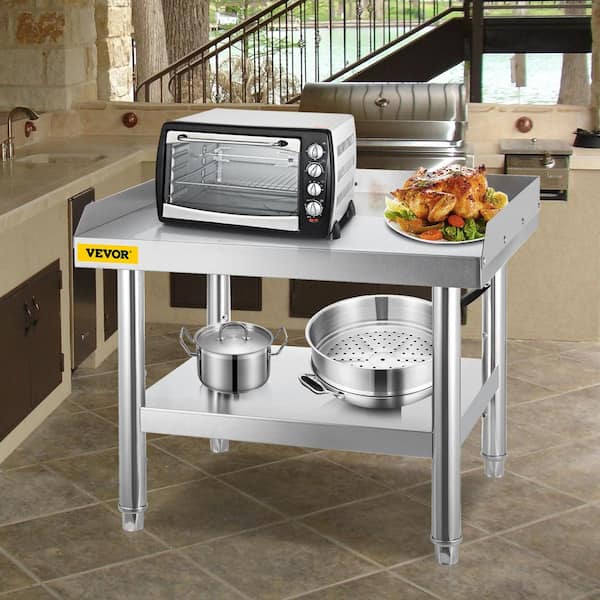 VEVOR Equipment Stand Grill Table 24 x 28 x 24 in. Stainless Table