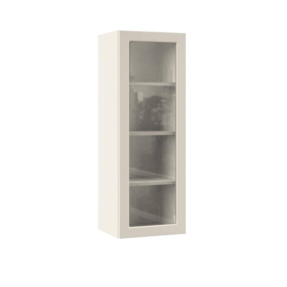 Designer Series Melvern 15 in. W x 12 in. D x 42 in. H Assembled Shaker Glass Door Wall Kitchen Cabinet in Cloud price history on PriceWatchPro