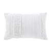 BRIELLE HOME Lennon White Textured 12 in. L x 18 in. W Throw