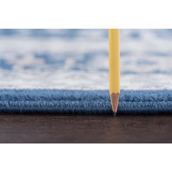 Madison Oriental Navy 2 ft. x 10 ft. Indoor Runner Rug