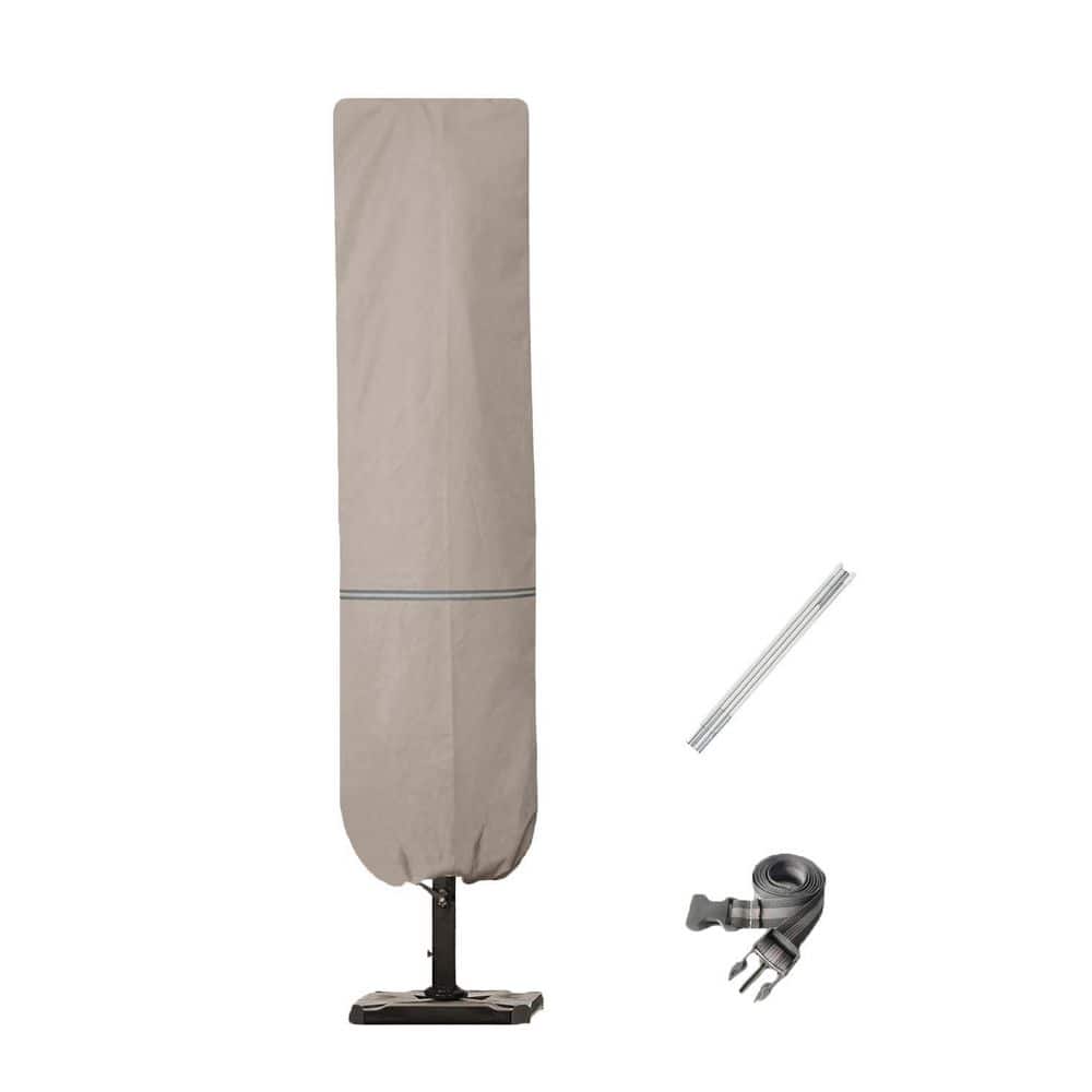 Patio Umbrella Cover with Rod for 7 to 11 ft. Umbrellas and 15 ft. Double-Sided Umbrellas, Waterproof, Beige price history on PriceWatchPro