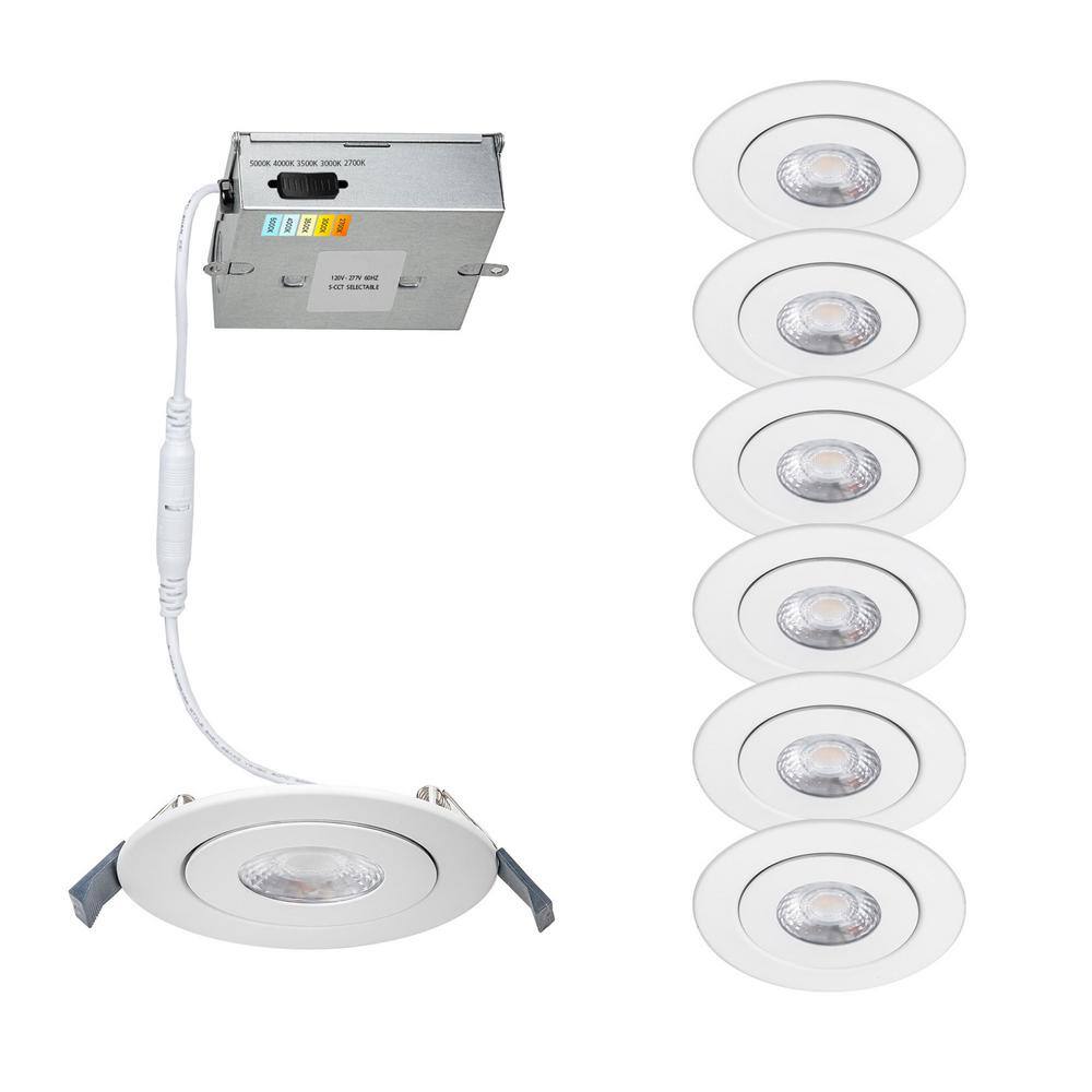 Lotos Selectable CCT 4.75'' White Aluminum LED Recessed Lighting Kit